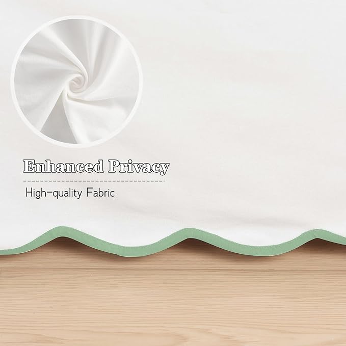 HIG Off-White Chic Twin XL Bed Skirt - Image 4