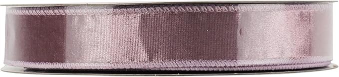 MEEDEE Dusty Rose Velvet 1 Inch Pink Wired Ribbon 25 Yards Crushed Velvet - Image 9