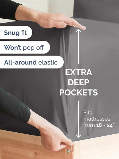 Extra Deep Twin Fitted Sheet - Image 2