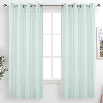 BGment Linen Look Semi Sheer Curtains by BGment