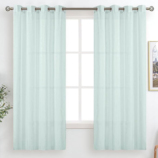 BGment Linen Look Semi Sheer Curtains by BGment