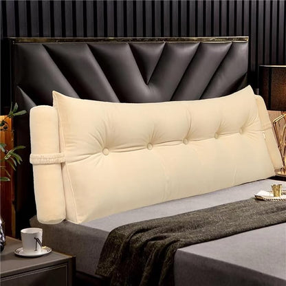 Triangular Reading Bedrest Pillow Large Bolster Cushion Headboard Backrest - Image 2