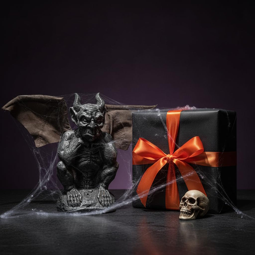 Hand-Painted Resin Halloween RIP Tombstone, Battery-Operated Horror Decor