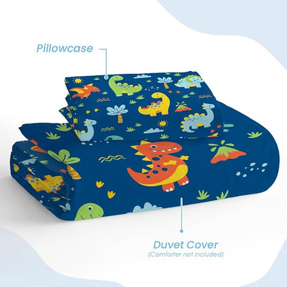 SANDJEST Dinosaur Design Duvet Cover Sets Twin Size - Image 4