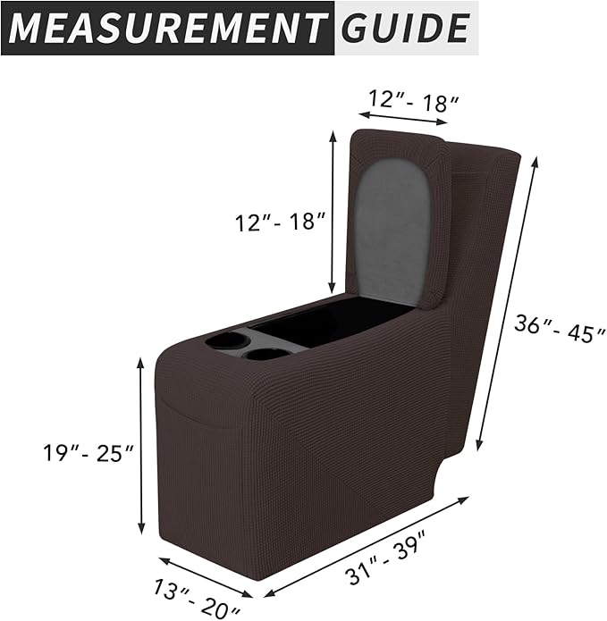 Easy-Going 2-Piece Recliner Console Cover - Image 4