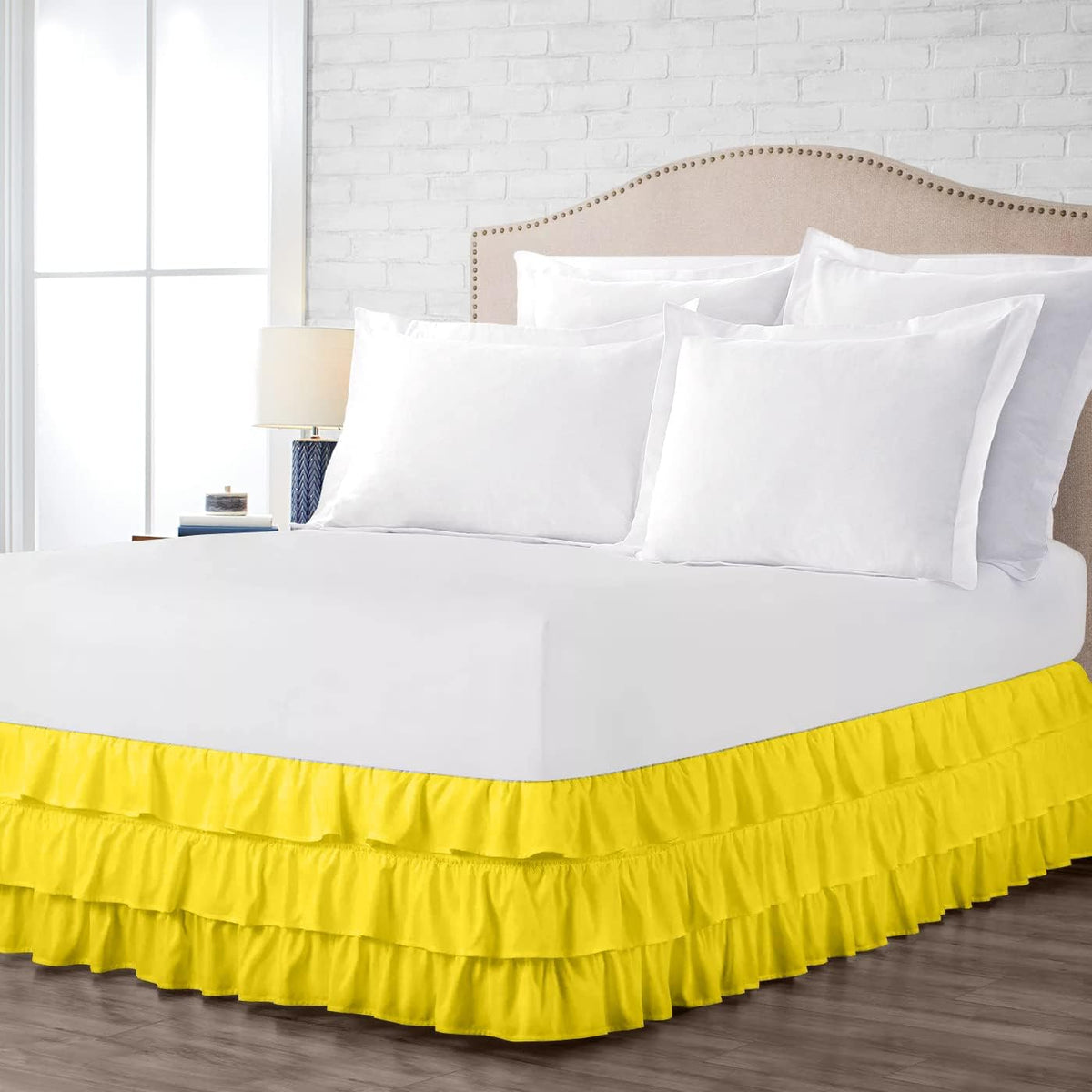 Multi-Ruffle Bed Skirt, Soft Multi Ruffle Bed Skirt Elastic Dust Ruffles