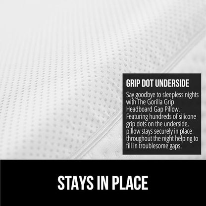 GORILLA GRIP Patent Pending Bed Wedge Pillow Headboard Gap Filler, US Designed - Image 4