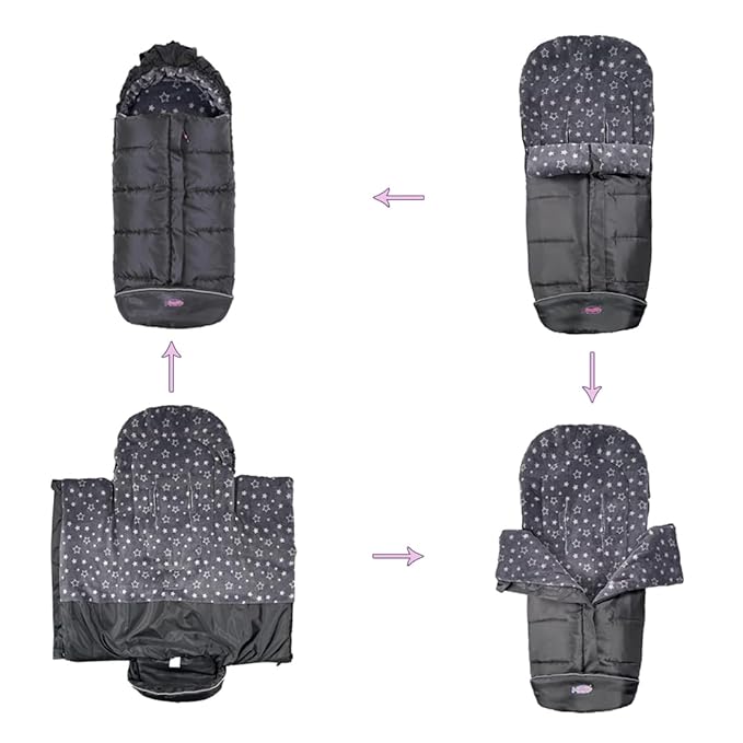 Front Height Adjustable Winter Waterproof Stroller Bunting Bag, Winter Stroller - Image 5