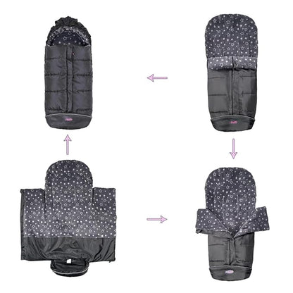 Front Height Adjustable Winter Waterproof Stroller Bunting Bag, Winter Stroller - Image 5
