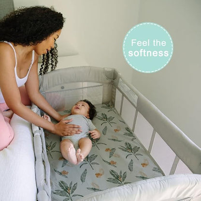 BROLEX 2 Pack Mini Crib Sheets, Stretchy Portable Fitted Playard Sheet Set - Image 5