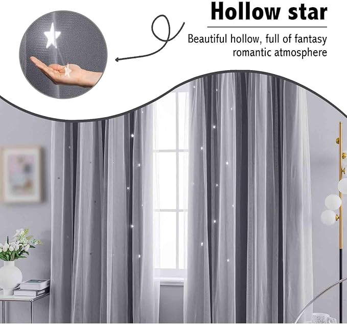 Anytime 2 Panels Star Blackout Curtains - Image 6