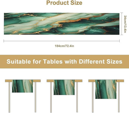 Marble Print Table Runner, Modern Fashion Style Abstract Table Runner - Image 3