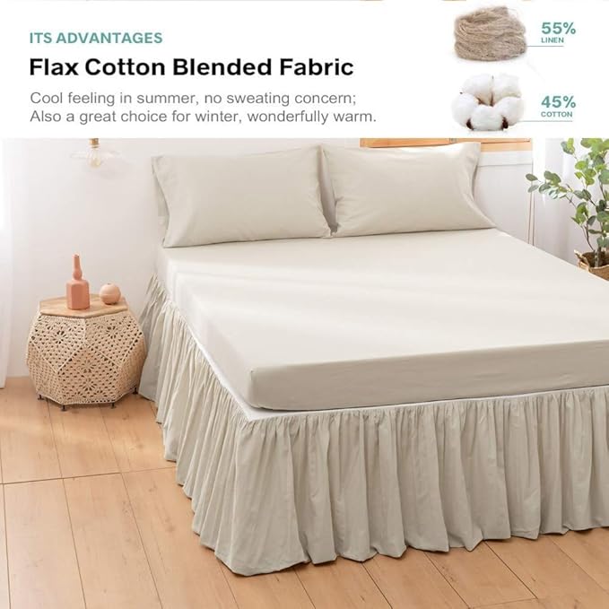 BISELINA French Linen Bed Skirt - Image 5