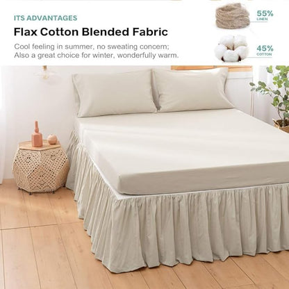 BISELINA French Linen Bed Skirt - Image 5