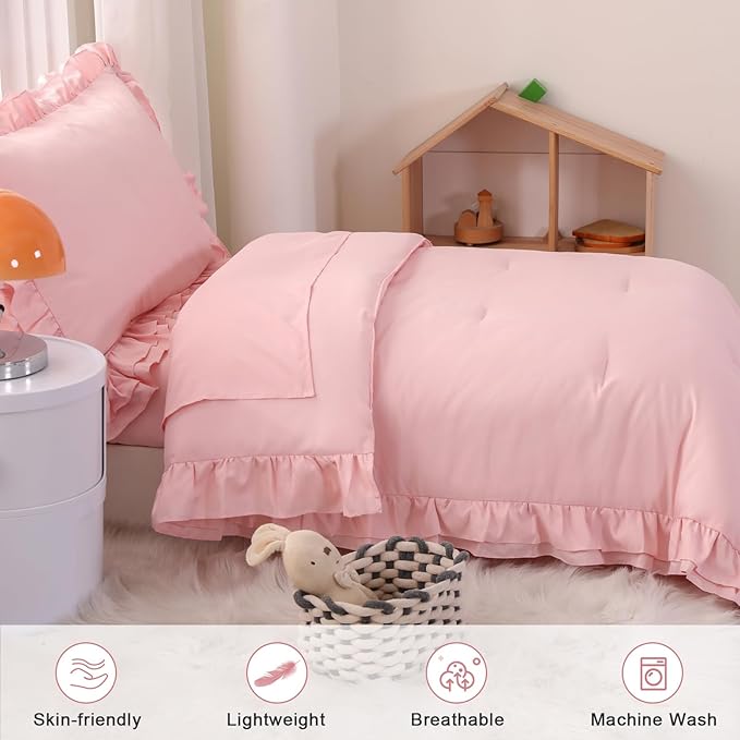 Wowelife Pink Toddler Bedding Set - Image 4