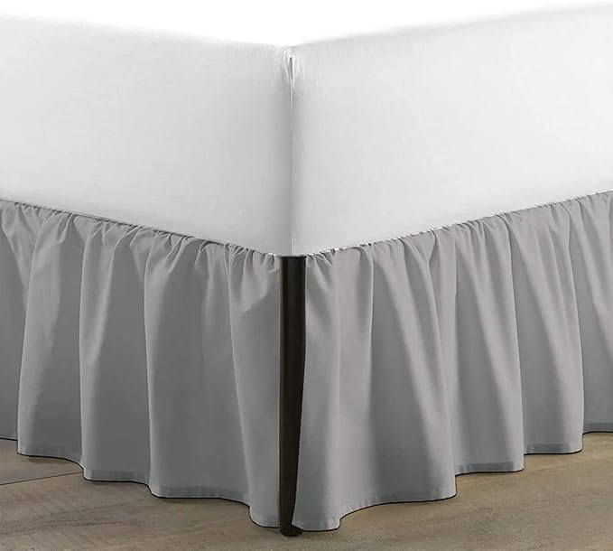 SKY BEDDINGS - Queen Size Ruffled Bed Skirt - 16 Inch Drop Dust Ruffle Bed by SKYBEDDINGS