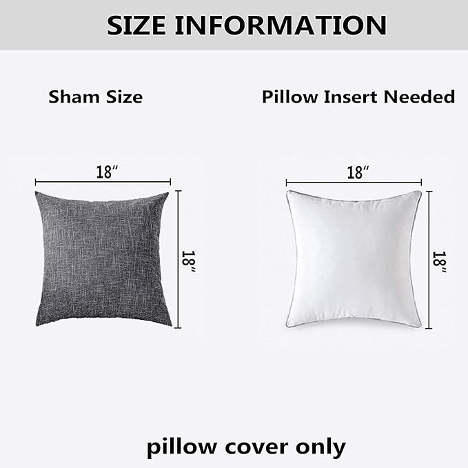 Kevin Textile Pack of 2 Decorative Linen Throw Pillow Covers, Soft Cushion Case - Image 5