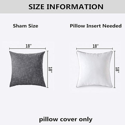 Kevin Textile Pack of 2 Decorative Linen Throw Pillow Covers, Soft Cushion Case - Image 5