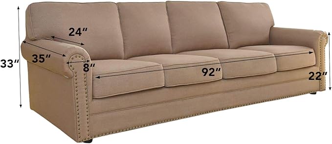 Easy-Going 4 Seater Sofa Slipcover Reversible Sofa Cover Water Resistant Couch - Image 6