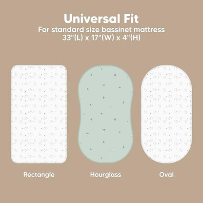 2-Pack Baby Bassinet Sheets Girl, Boy - Image 3