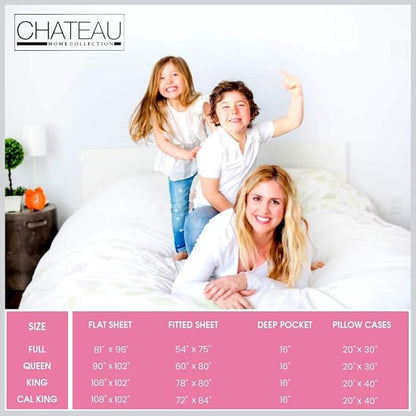 Twin XL 100% Cotton Sheets For Twin Bed, 800TC Fully Elasticated Fitted Sheet & - Image 7