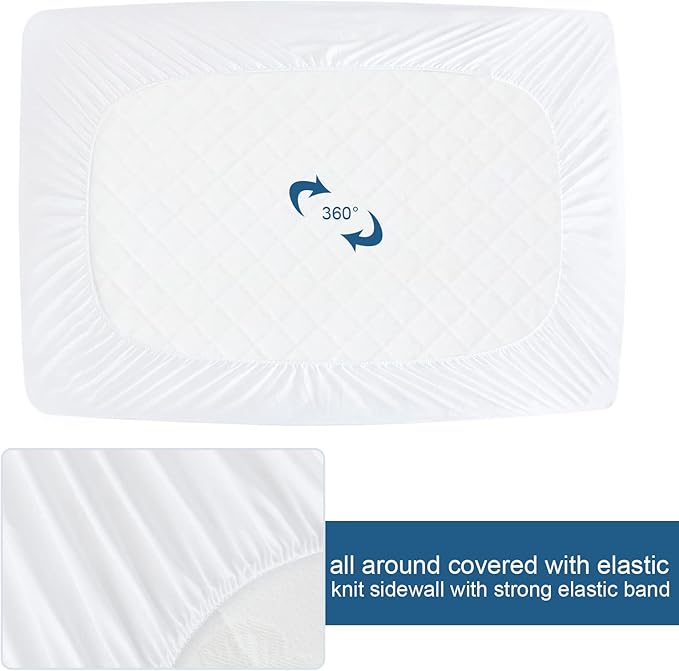 10 Pack Mattress Protector Twin Waterproof Mattress Topper Pad Cover Bed Sheets - Image 6
