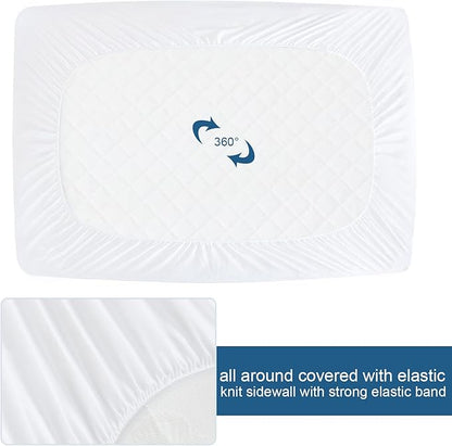 King Mattress Protector 2 Pack King Size Mattress Cover Protector Fitted Sheets - Image 6