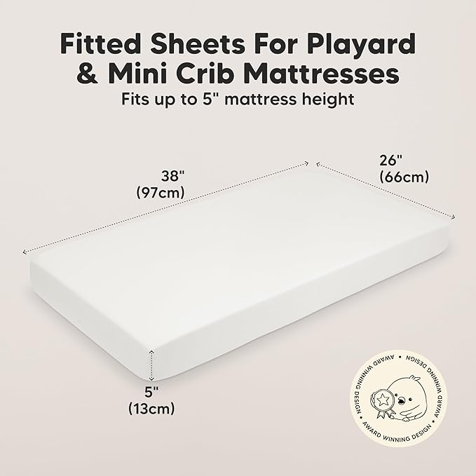 2-Pack Mini Crib Sheets Fitted - Image 3