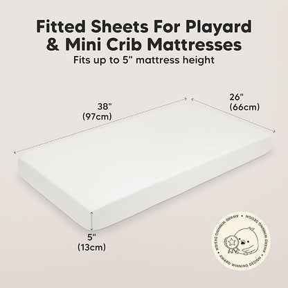 2-Pack Mini Crib Sheets Fitted - Image 3