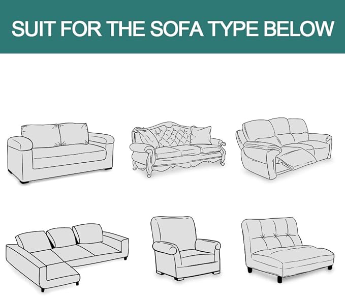 MYSKY HOME Light Grey Sofa Covers - Image 6