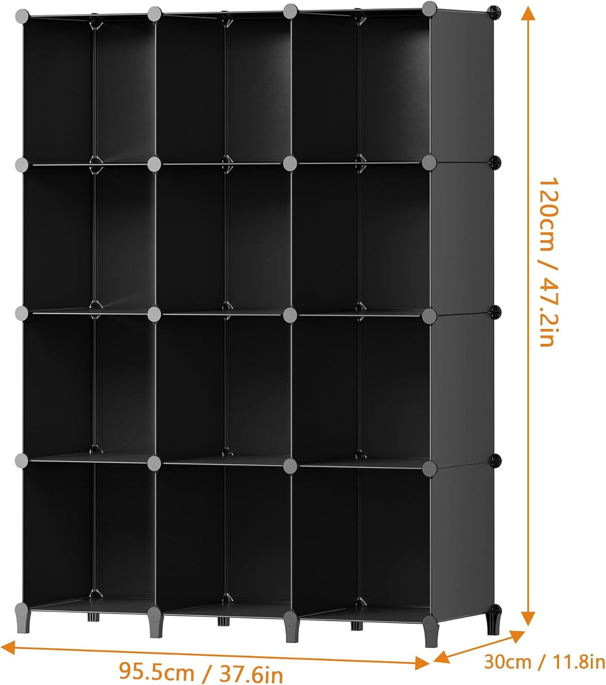 homidec closet organizers and storage, 12 cube storage, close-up detail