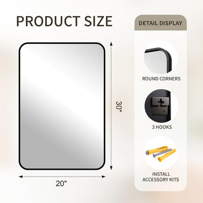fictor bathroom mirror for over sink, 2 pack shown in use