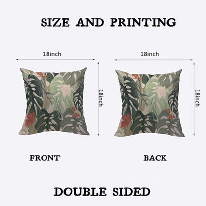 TKS MITLAN Hibiscus Flowers Pillow Covers 18 x 18 Inch Tropical Plants - Image 2