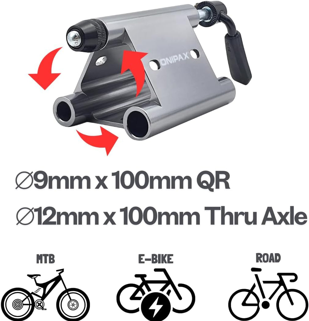 ONIPAX Bike Fork Mount Rack, Truck Bed & Van, 9mm QR/12x100/15x100