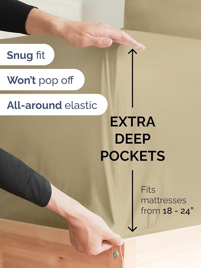 Extra Deep Pocket Cal King Sheets - Image 3