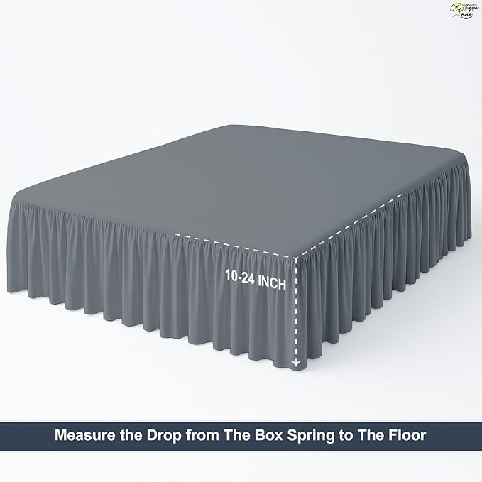 Cottington Lane Ruffled Bed Skirt Queen Size - Image 5