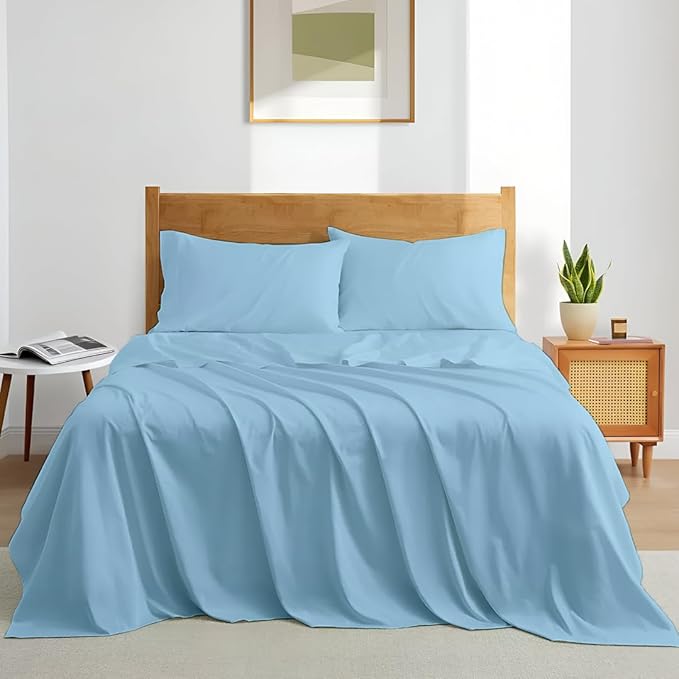 Deep Pocket King Sheets Set by SHREEM+LINEN