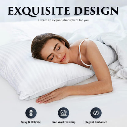 cozsinoor bed pillows for sleeping queen size set showing dimensions