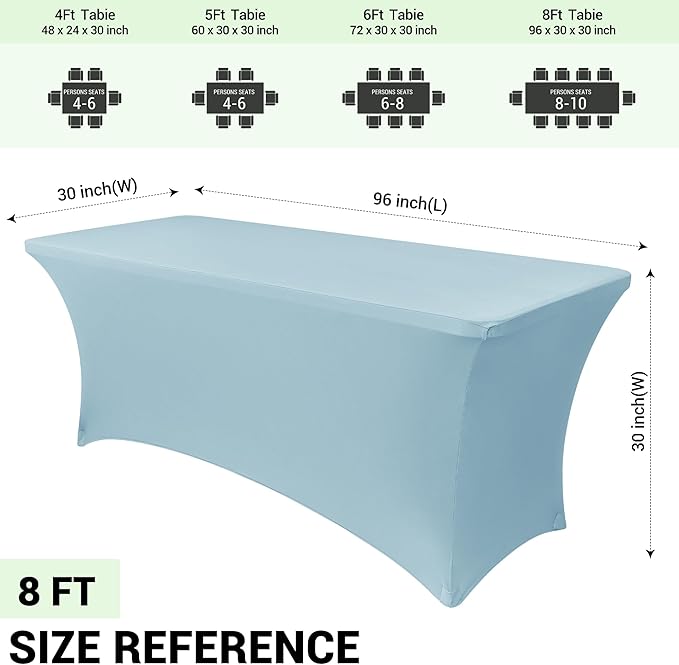 Obstal 8Ft Stretch Spandex Table Cover - Image 4