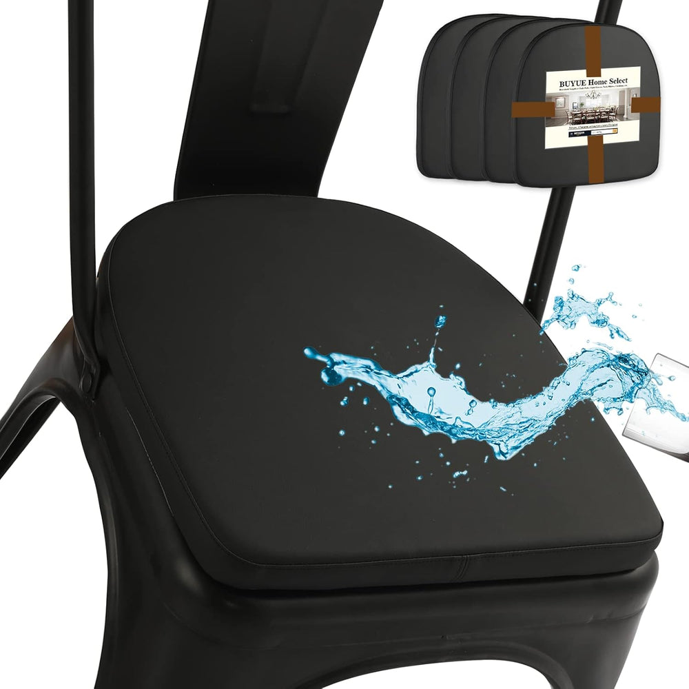 BUYUE 14" Magnetic Metal Chair Cushions, Water-Resistant PU Leather Anti...