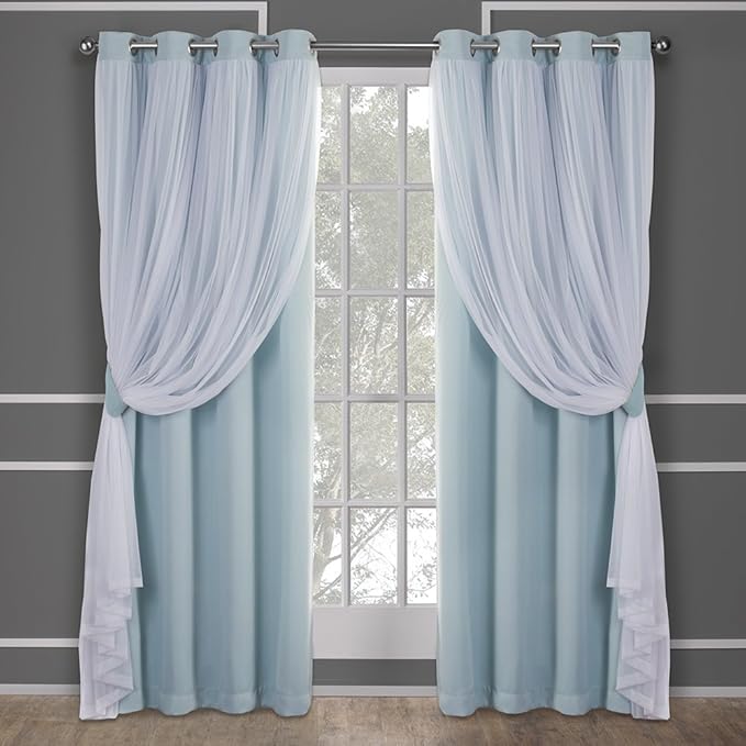 TOWN & COUNTRY LUXE Talia Double Layer Indoor Curtains, Sheer and Room by TOWN+%26+COUNTRY+LUXE