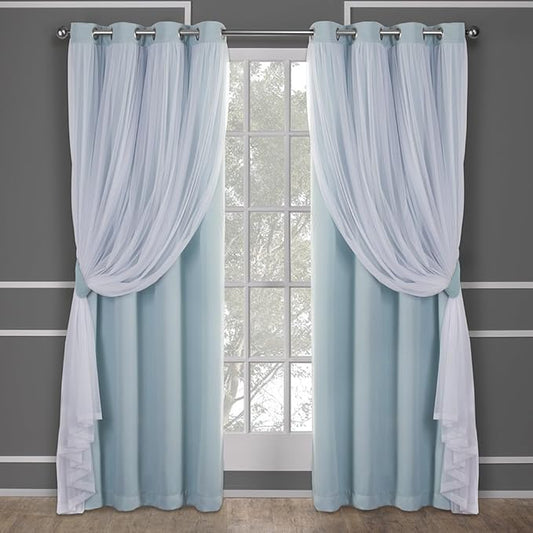 TOWN & COUNTRY LUXE Talia Double Layer Indoor Curtains, Sheer and Room by TOWN+%26+COUNTRY+LUXE