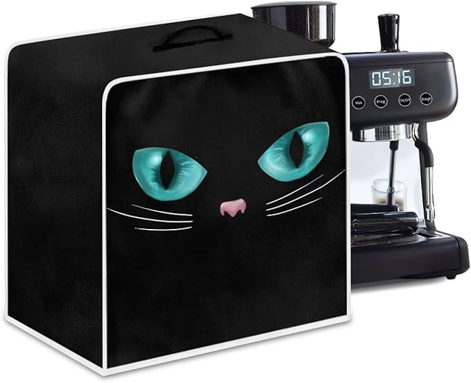 Mumeson Black Cat Coffee Maker Cover Kitchen Stand Mixer or Coffee Maker Covers - Image 5
