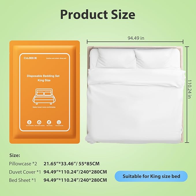4 PCS Disposable Bed Sheet King Size, Disposable Sheet - Image 2