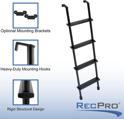 recpro rv bunk ladder 60" | black or on a desk or shelf