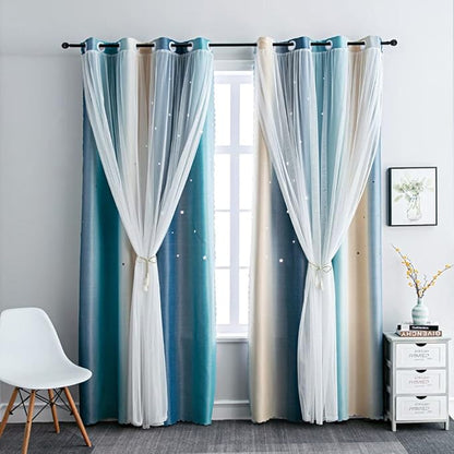 FANLI Ombre Rainbow Blackout Curtains - Image 5