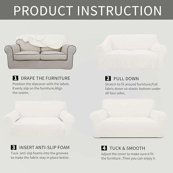 Easy-Going Stretch Oversized Chair Sofa Slipcover 1-Piece Couch Sofa Cover - Image 6