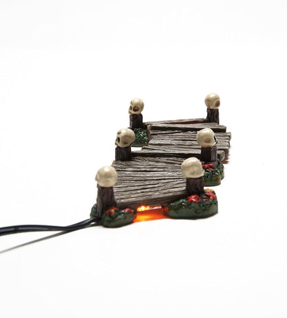 Department 56 Village Collection Accessories Halloween Haunted Boardwalk Landscape Lit Figurine, 6.2 Inch, Multicolor