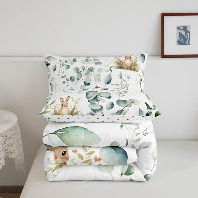 Erosebridal Girls Kawaii Animal Full Bedding Sets Cute Rabbit Comforter Set - Image 6