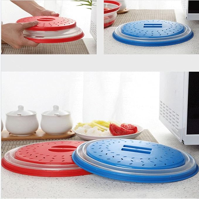 Collapsible Microwave Splatter Cover, 10.5 Inch, Microwave Plate Cover - Image 4